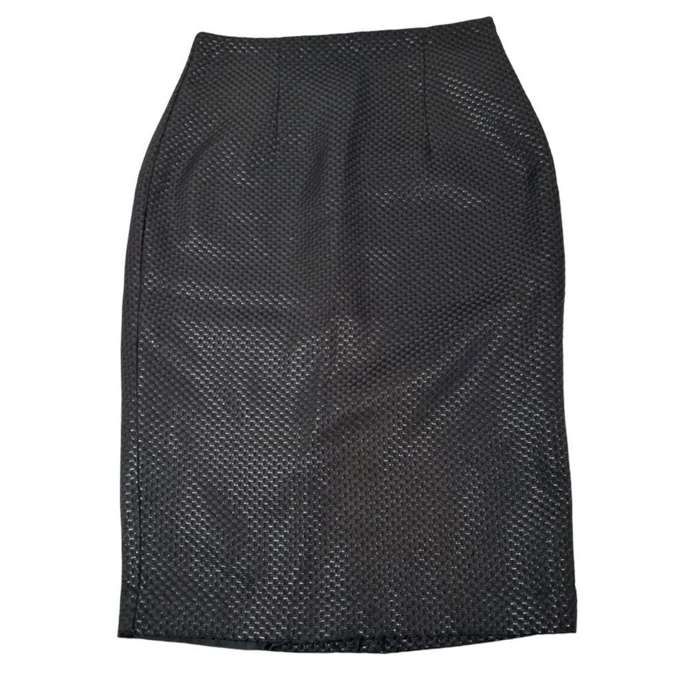 Worthington Black Textured Pencil Skirt